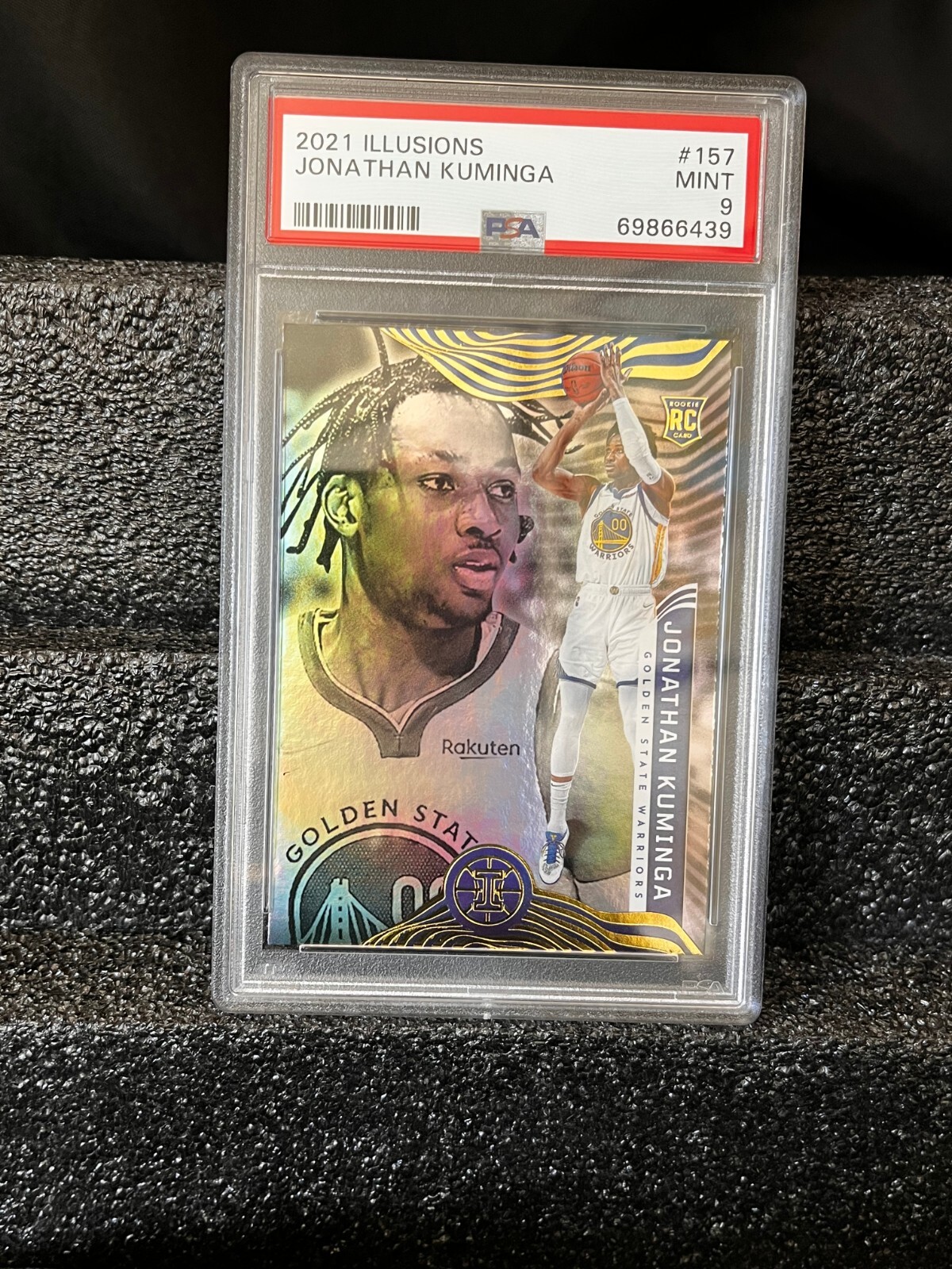 Jonathan Kuminga 2021-22 Panini Illusions Rookie RC #157 Warriors PSA 9