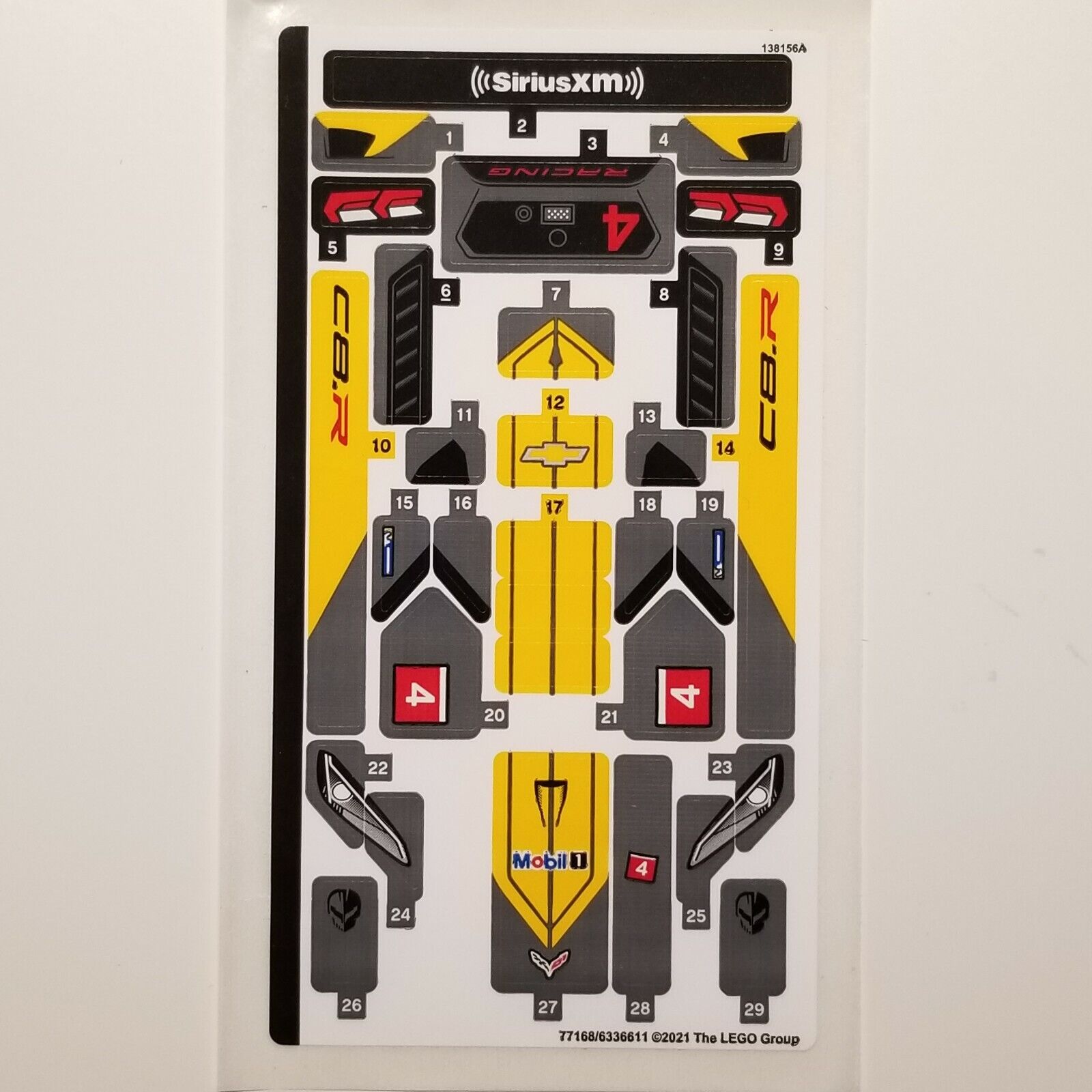 NEW LEGO | Sticker Sheet for Set 76903, Sheet 1 - (77168/6336611) Corvette C8.R