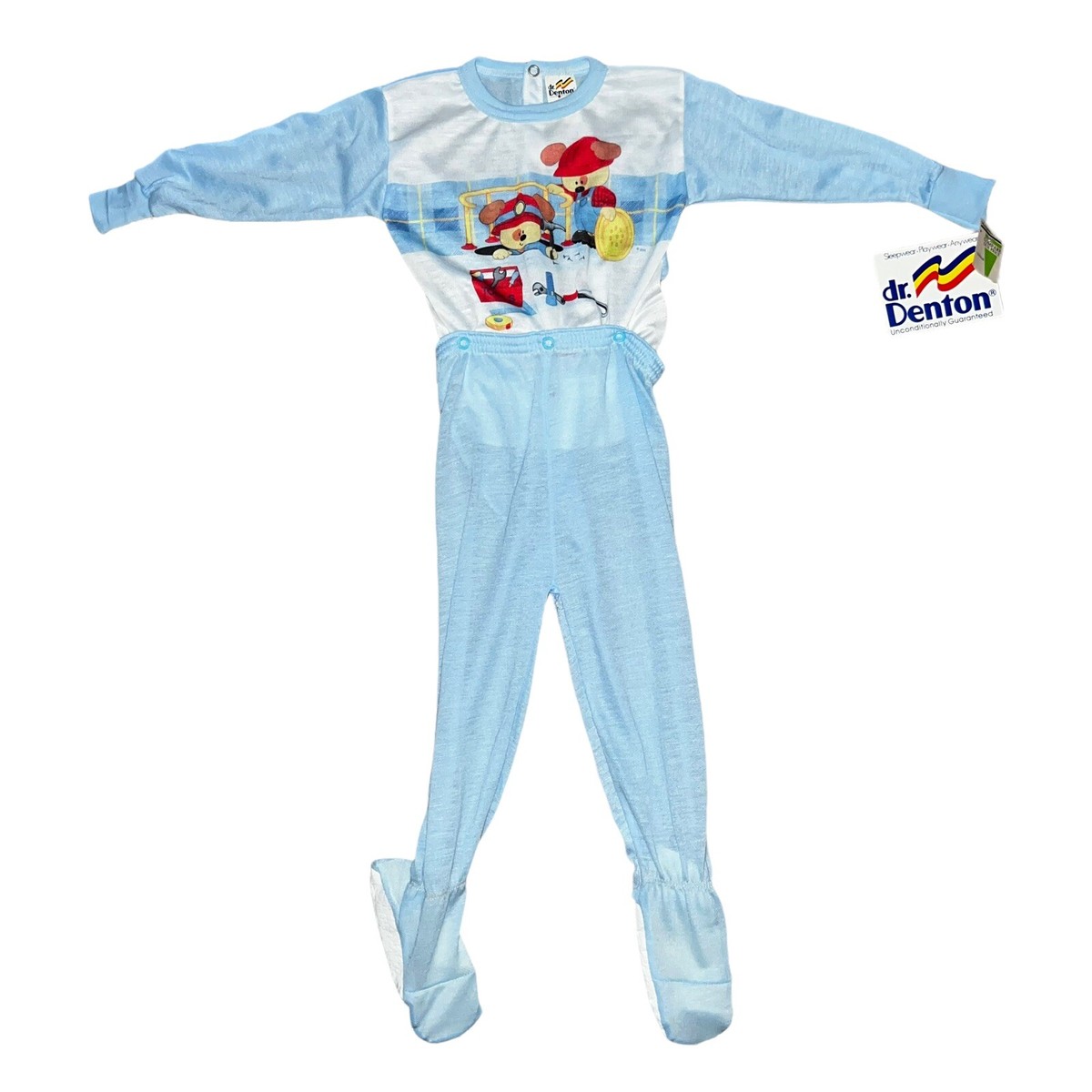 Vintage Denton Piece Childs Toddler Pajama Set NOS Light