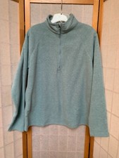 Eddie Bauer Fleece Pullover Women's Large Regular 1/4 Zip Turquoise