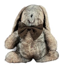 Vintage Ms. Noah Bunny Rabbit Hare Plush Brown Gray Floppy Ears Easter Rare