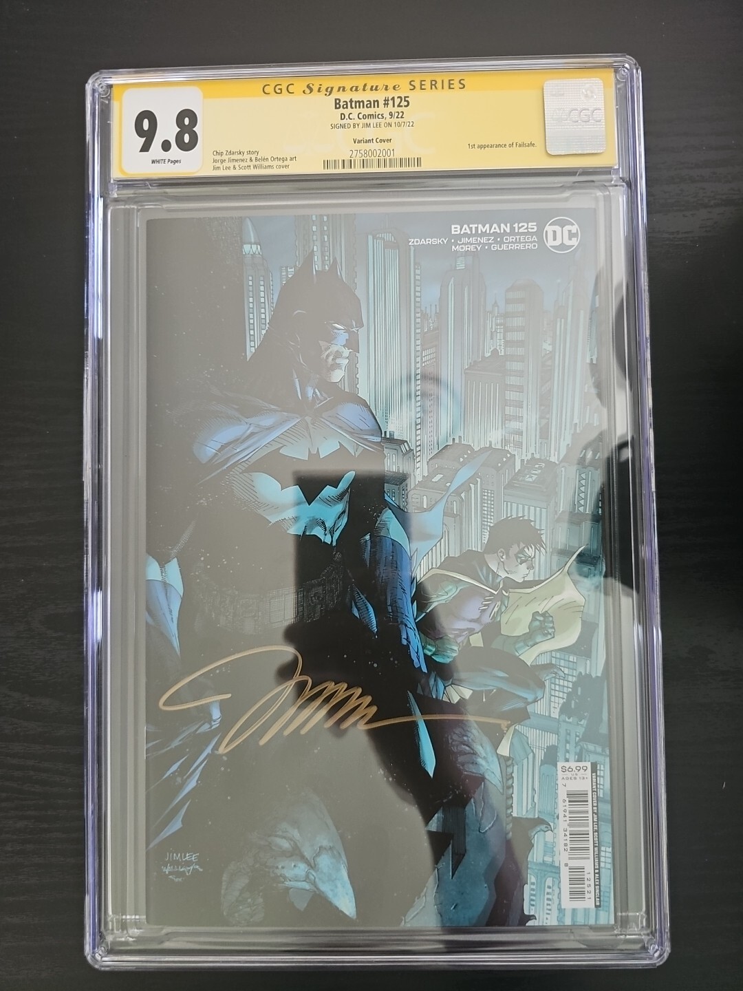 Batman #125 First Appearance Failsafe 9.8 Cgc Jim lee Cover And Signature Series