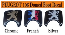 PEUGEOT 106 BOOT LOCK BADGE RESIN DOMED DECAL GLOSS FINISH FREE POST