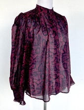 AllSaints Leonie Stanza Shirt NWT Retail 229 Price 96 Size 0 Vintage Style