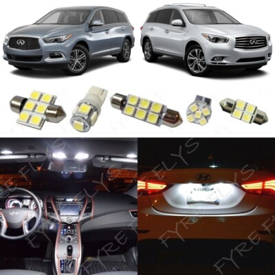 White LED Interior Lights package Kit for 2014-2019 2020 Infiniti QX60 +Tool IQ5