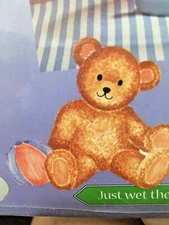 Wallies Wall Paper Cut Outs PRECIOUS BEAR Pre-pasted #12080 25CT teddy bear ball