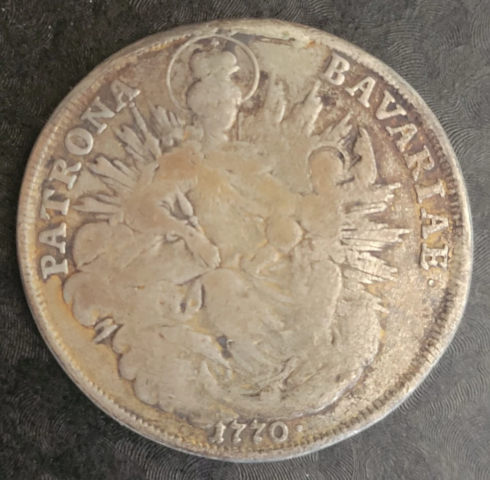  1770 Bavaria German State Thaler Silver Coin  - Image 2 of 2