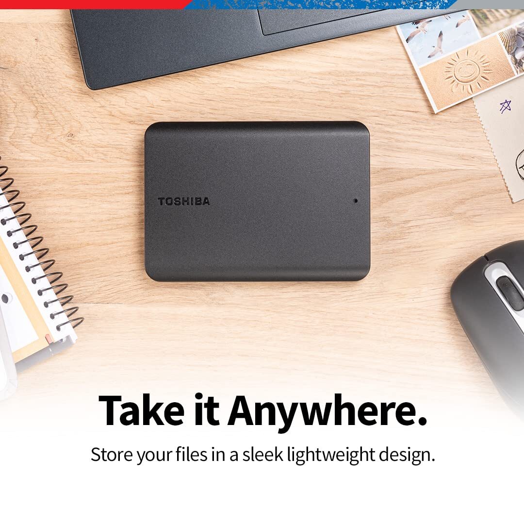 Toshiba Canvio Basics 1TB Portable External Hard Drive - Black for