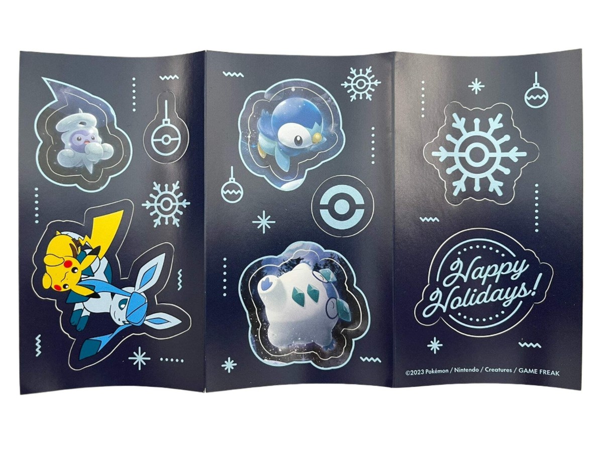 pokmon holiday calendar 2023 card list Pokemon TCG 2023 Holiday Advent Calendar Contents (Promos, Keychain,  Stickers)