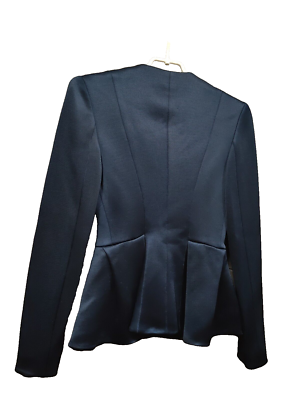 Christian Dior Peplum Blazer Viscose Collarless Suit Jacket