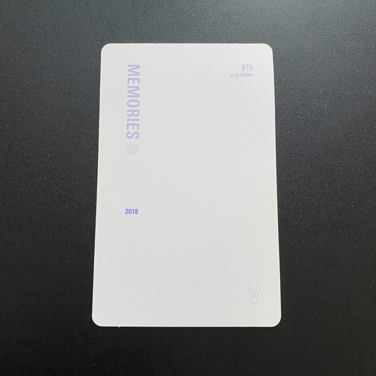 BTS Memories of 2018 Official Photocard - Taehyung V (US seller