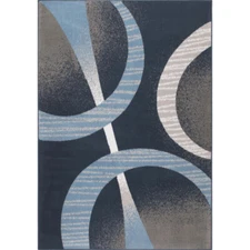 Home Dynamix Lyndhurst Premium Modern Abstract Midnight Blue/Blue Area Rug