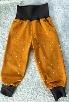 Trousers   bloomers   waxed trousers   dots   mustard yellow-brown   handmade