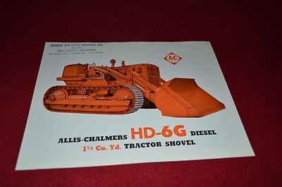 Allis Chalmers HD-6G Crawler Tractor Loader Dealer's Brochure
