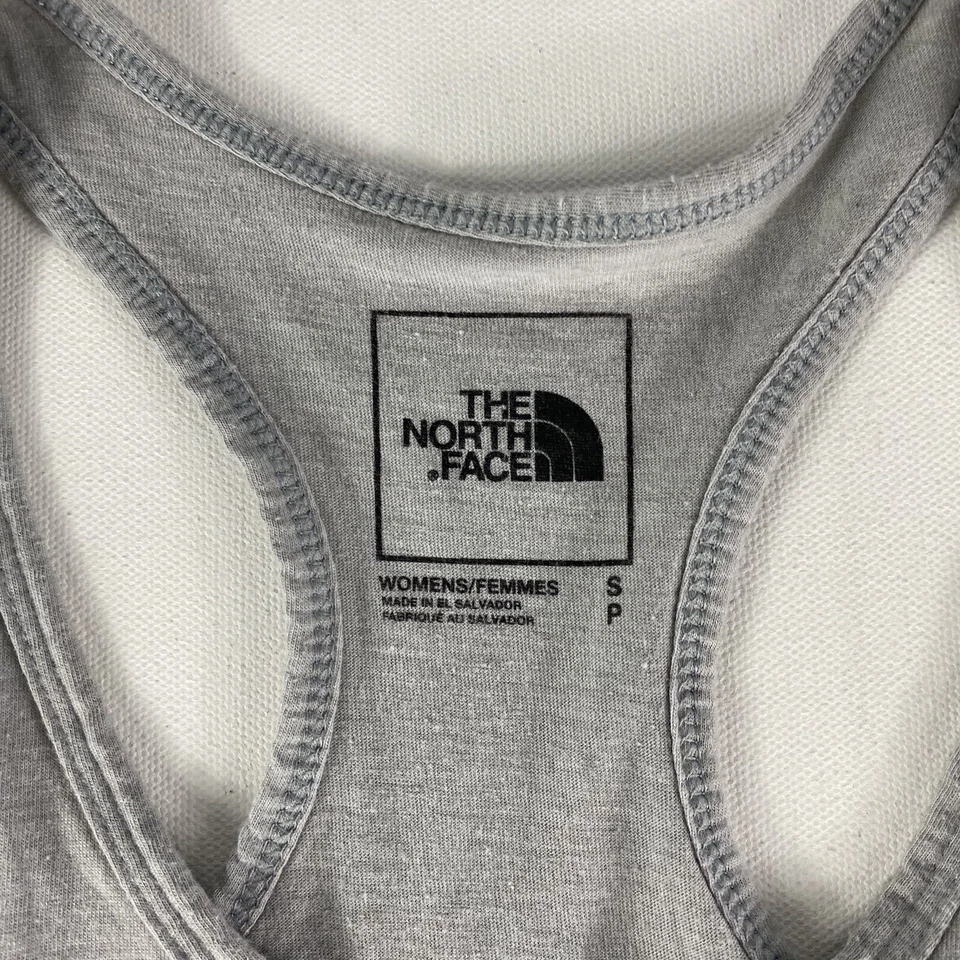 The North Face Tank Top Women’s Small Gray Running Gym Red White Blue Graphic - Image 3 of 4