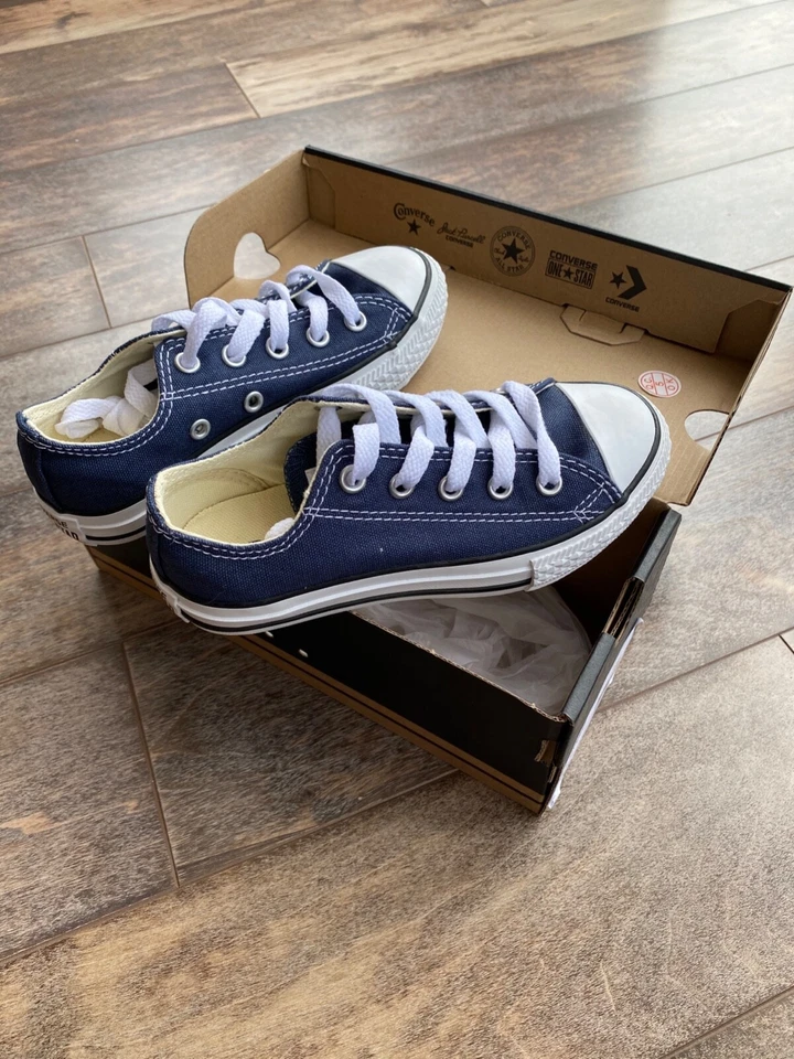 Converse Junior Ct Chuck Taylor All Star Ox Trainers Navy Kids 11