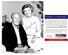 Betty Ford Signed 1st Lady 8x10 Photo with President Ford Deceased 2011 PSA/DNA