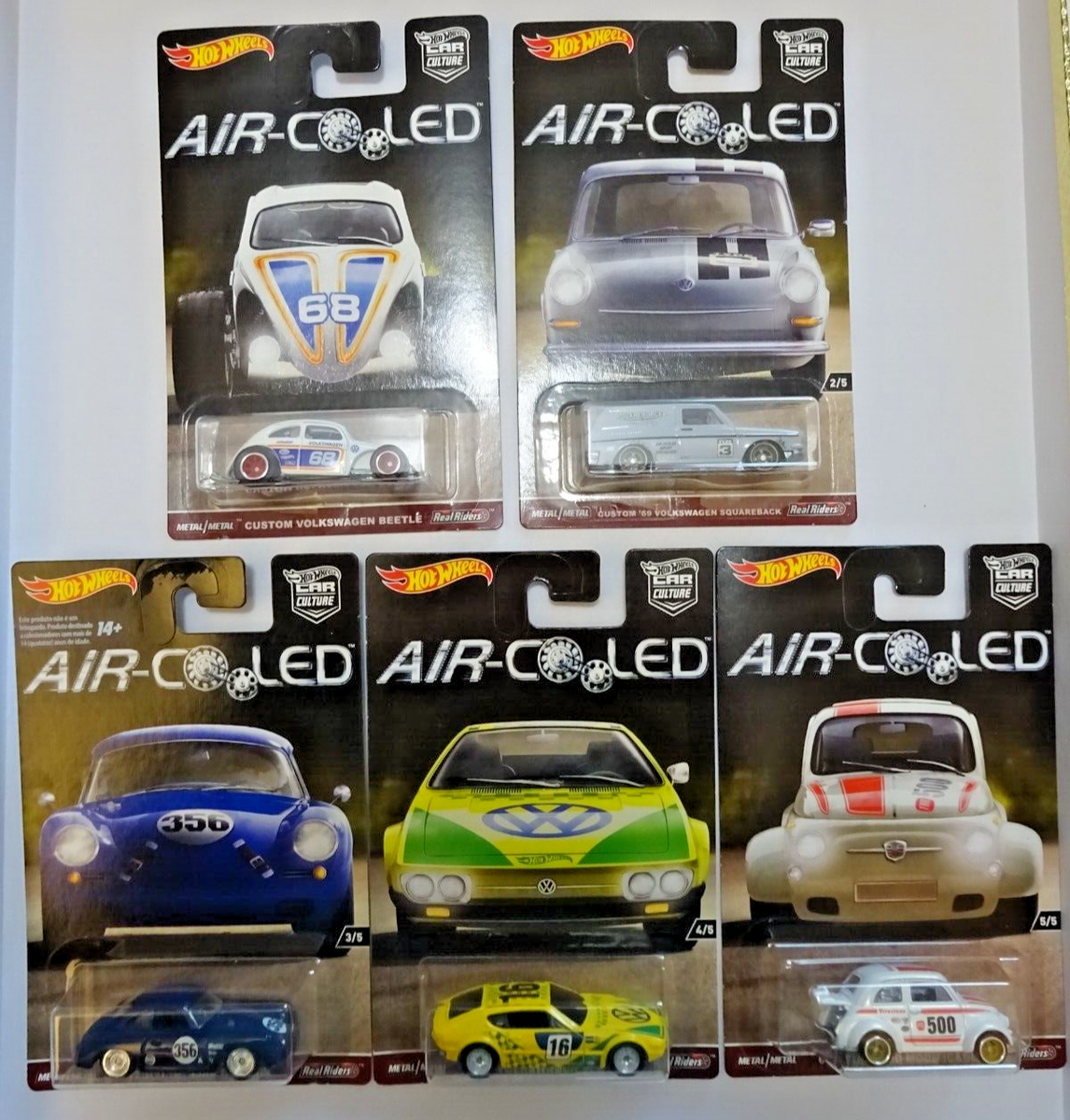 2017 Hot Wheels Premium Car Culture AIR-COOLED SET OF FIVE. VW