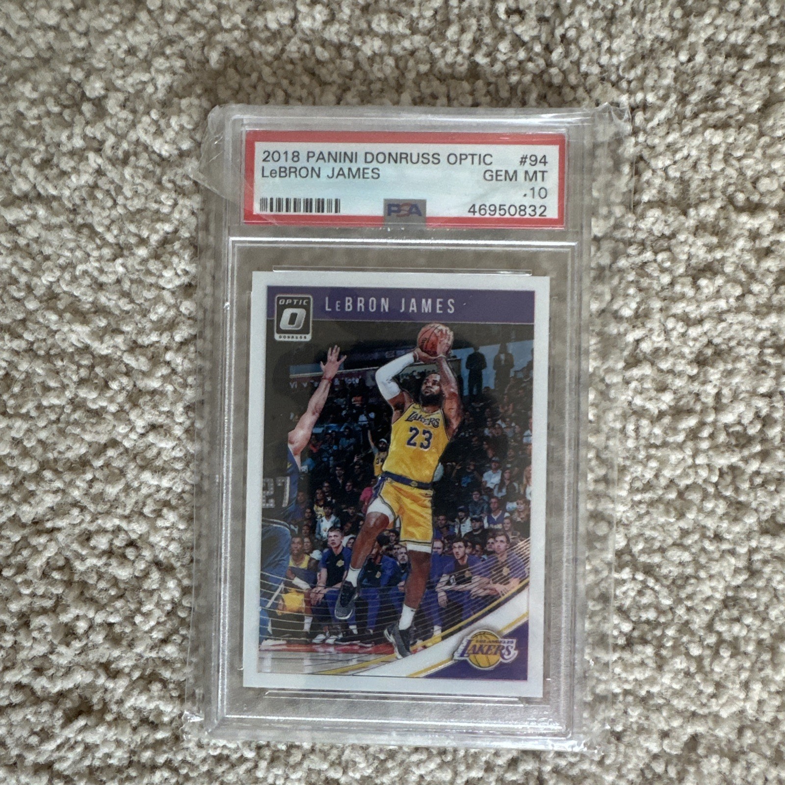 LeBron James 2018 Panini Donruss Optic #94 PSA 10 Gem Mint Lakers