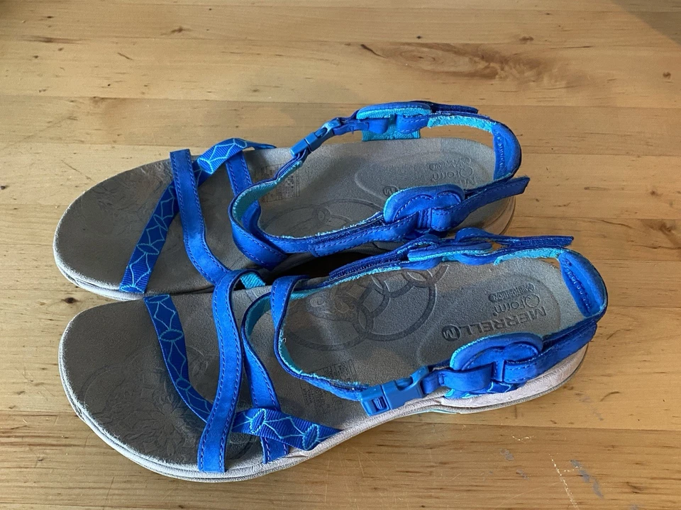 Sandalia informal Merrell Jacardia con tiras J57590 azul Victoria para mujer talla 7 Foto 2 de 4