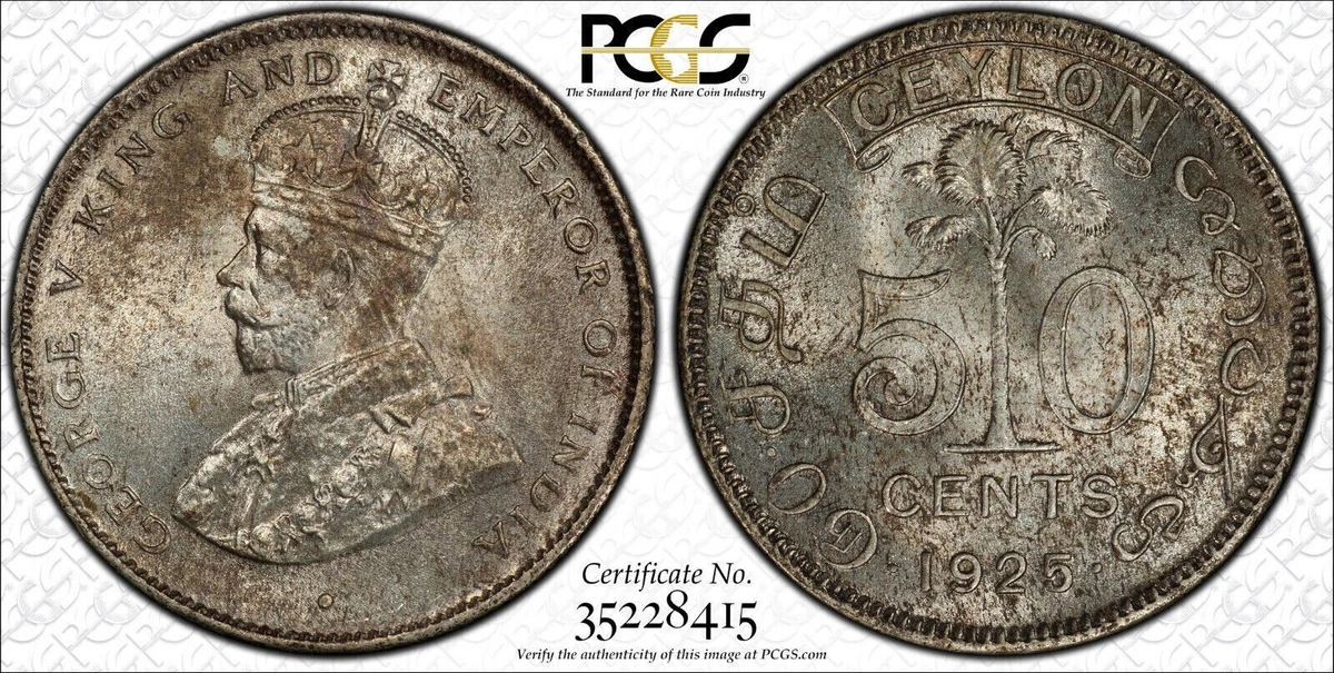 Uncirculated Silver PCGS Certified British Indian Coins for sale