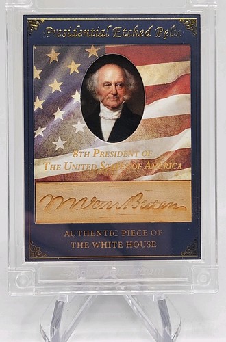 A Word From the POTUS Martin Van Buren /47 Piece of White House Etched Relic - Afbeelding 2 van 7