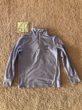 Polo Ralph Lauren Kids Size 4 Blue Sweater 1/4 Zip Wicking Logo Read