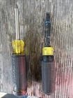 Lot Of 2 Klein Tools  Screwdrivers 11-in-1 Ratcheting Impact Rated & 27 In 1