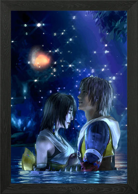 Final Fantasy X: Yuna and Tidus Framed Wall Art Poster Canvas Print Picture