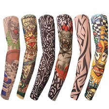 Tattoo Armstrumpf Unisex Nylon 17x4 Zoll in Schwarz für Arm und Bein