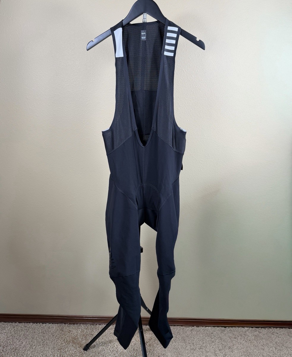 Rapha Pro Team Winter Cycling Bib Tights w/ Pad Black & White Bike