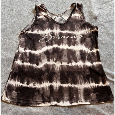 Maryan Alitja Boracay Tank Top Medium Black White Tie Dye Souvenir Shirt