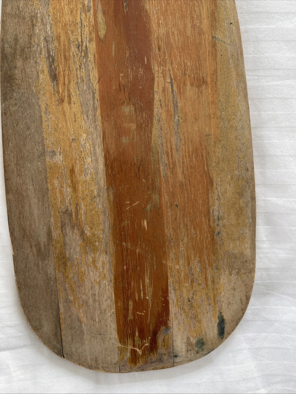 VTG Feather Brand Paddle Canoe Oar Caviness USA 36” Wood Weathered Lake Decor