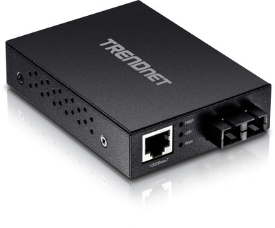 TRENDnet TFC GMSC Gigabit Fiber Converter 1000Base T to SX Multi Mode SC