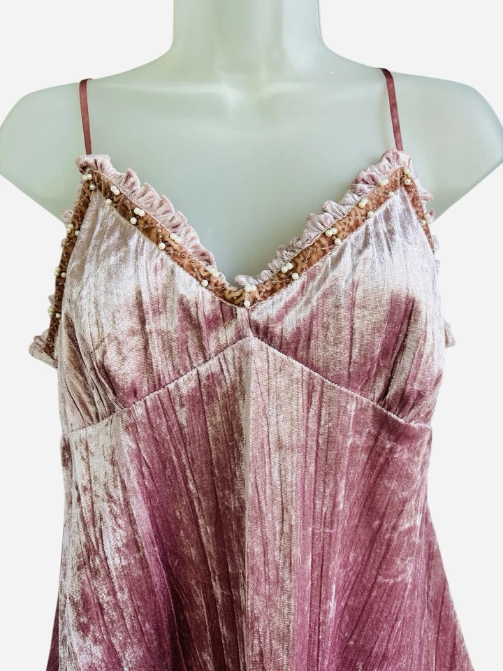 Camiseta Babydoll Vintage Y2K Meghan Noland Rosa Veludo Esmagado Fairycore G - Imagem 3 de 4