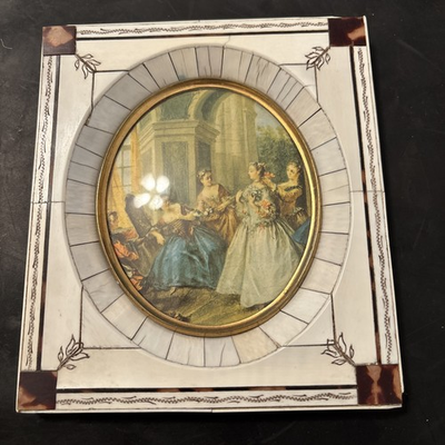 #ad VINTAGE OIL PAINTING DURING 18th CENTURY FRENCH ARTIST HUGO W. SCHMIDT $500.00