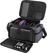 Cable File Bag DJ Gig Bag Cord Organizer Case with Detachable Dividers for La...