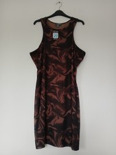 BNWT Primark Ladies Day/Evening Bodycon Dress in Black & Browns Design, Size 20