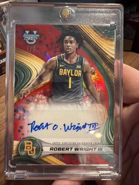 ROBERT WRIGHT III 2024-25 BOWMAN U BEST RED REFRACTOR AUTO 1/5 (1st on Print!!!)
