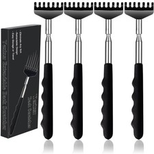 4 Pack Back Scratcher Extendable Metal Portable Back Scratcher for Adults, Teles