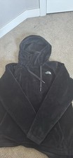 The North Face Women s Black Fleece Pullover Hoodie Logo Drawstring Hood Size L