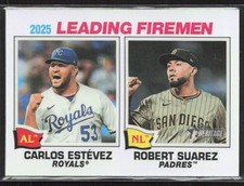 2026 Topps Heritage #8 Carlos Estevez Robert Suarez Refractor