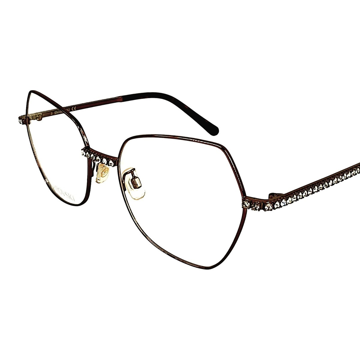Swarovski SK5422 H Womens Metal Eyeglass Frame 048 Shiny Dark