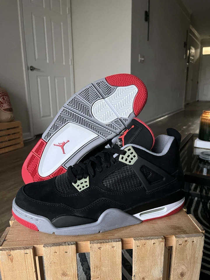 Size 11 - Jordan 4 Retro Black Cement 2012 Sneakers Mens 308497-089 Ship Fast! - Image 4 of 4