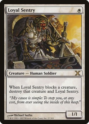 MTG Magic the Gathering Loyal Sentry (27/514) Tenth Edition LP