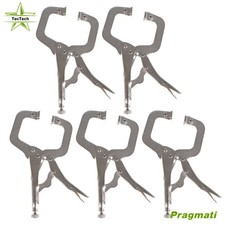 5  Adjustable Swivel Pad Locking C-Clamp Locking Pliers Vise-Grip 6" us