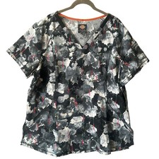 Dickies Scrub Top Dynamix 2XL Abstract Design Womens New