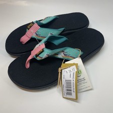 Teva Girls Voya Flip Waterfall Blue Flip Flops Size 1 New Without Box