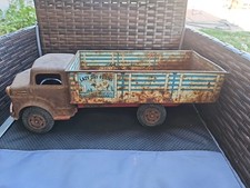 Vtg MARX Tin Lazy Day Farms Truck Rusty Made in the USA 4 Restoration Nice V5