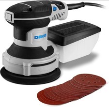 Random Orbit Sander Electric 300W with 16Pcs Sandpaper 6 Variable Speed 14000RPM